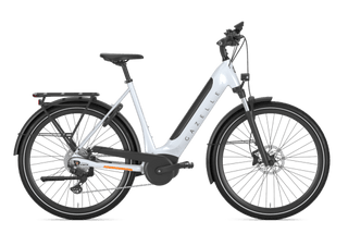 Gazelle Ultimate T10 Smart System, 625Wh Performance Line, Low-Step Frozen White Gloss 53cm