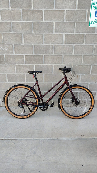 Kona Coco urban bicycle | non electric | 9-speed | Burgundy | Low Step Large