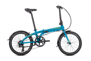 Tern Link C8 | acoustic folding bike | matte blue / mango