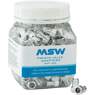 MSW | Presta to Schrader Valve Adapter | Aluminum / Silver