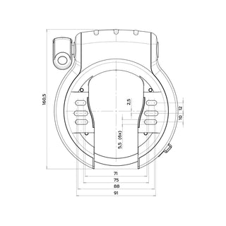 AXA | Lock Defender |  Café / Wheel Frame Lock | Black with Battery lock Bosch  | 475409500
