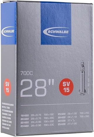 Schwalbe Inner Tube | SV15 | 700 x 18-28C | 28 x 0.75-1.10 | Presta valve