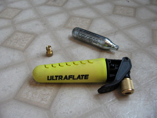 Ultraflate CO2 inflator (used, but good) works with Schrader and Presta valves