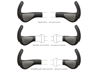 Ergon | GP3-L | Large | Black/Gray Gripshift | Short both sides