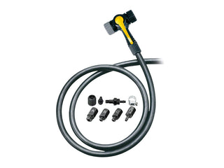 Topeak TwinHead Schrader/Presta Valve Adaptor with 38" Hose | Retrofit Kit | Fits Most Pumps