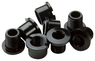 RaceFace Chainring Bolt/Nut Set - M8 x 8.5mm, Hex, Aluminum, Black, Set of 4