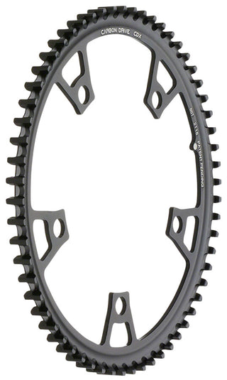 Gates Carbon Drive CDX CenterTrack Front Belt Drive Ring | 60T | 5-Bolt | 130mm BCD | Black | Chain Ring / Chainring / Sprocket