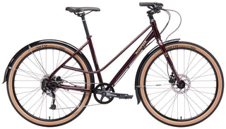 Kona Coco urban bicycle | non electric | 9-speed | Burgundy | Low Step Large