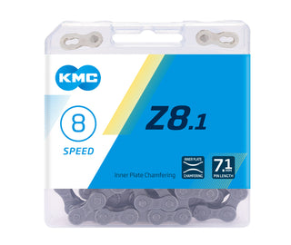 KMC Z8.1 Chain | 8-Speed | 116 Links | Gray