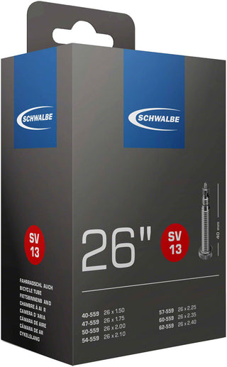 Schwalbe Inner Tube SV13 40mm | 26 x 1.5-2.5 | 559x40/62 | Presta valve