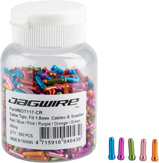 Jagwire 1.8mm Cable End Crimps | Single | Red, Blue, Pink, Purple, Orange, Green | Single