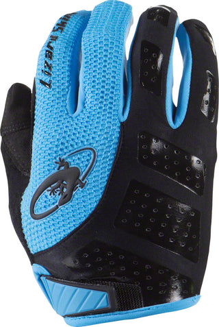 Lizard Skins Monitor SL Gloves | Jet Black/Electric Blue | Full Finger | Large