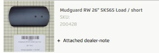 Riese & Muller Mudguard | Rear short fender | RW 26" SKS65 Load / short | 200428